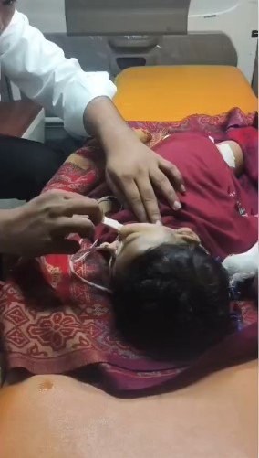 Medical team with ambulance